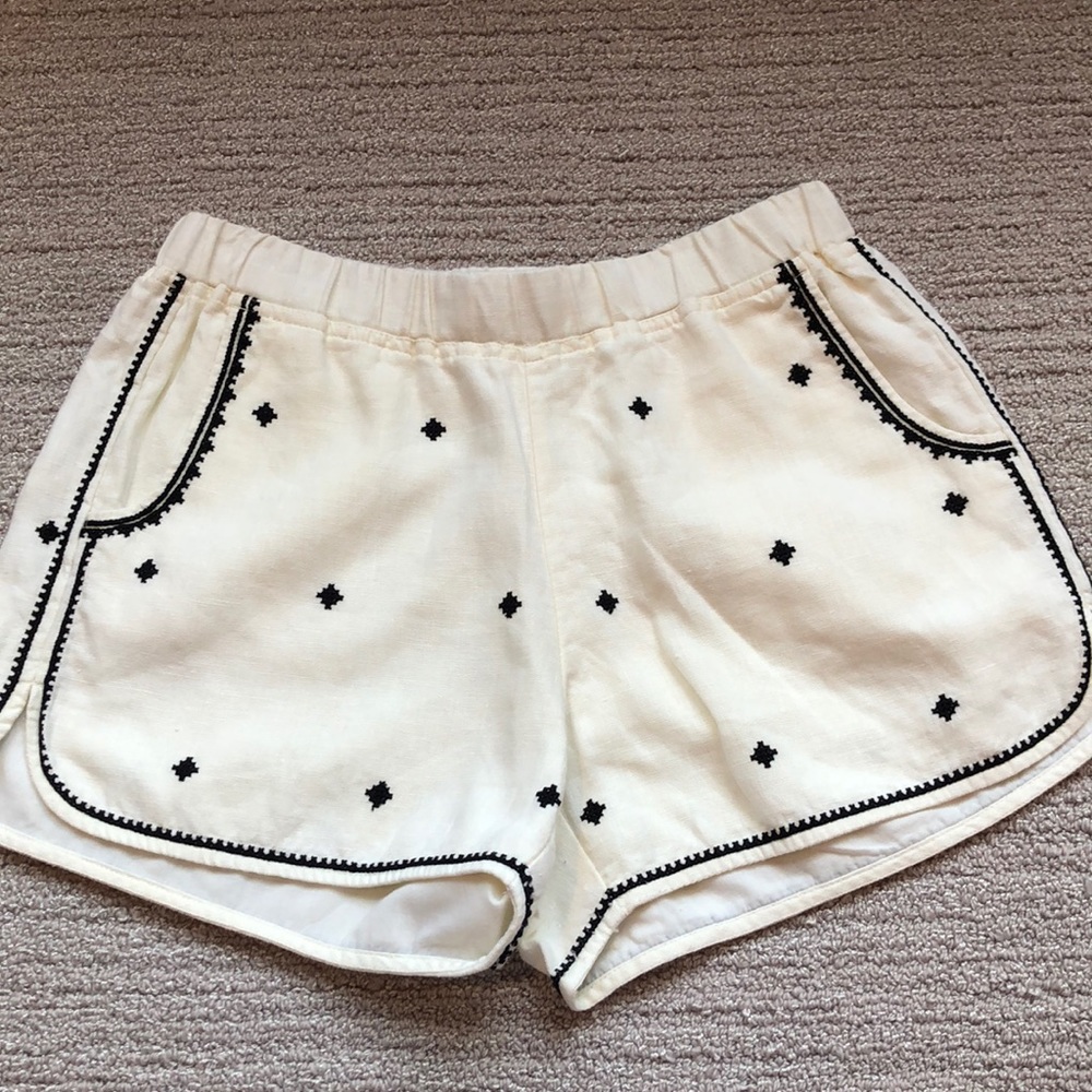 Madewell White Linen shorts